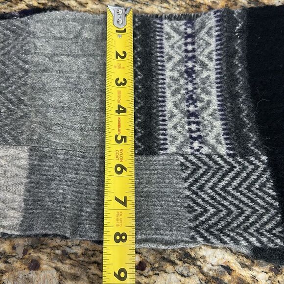 Lauren Ralph Lauren Vintage Lambs Wool Tight Knit Winter Patch Scarf - Picture 6 of 7